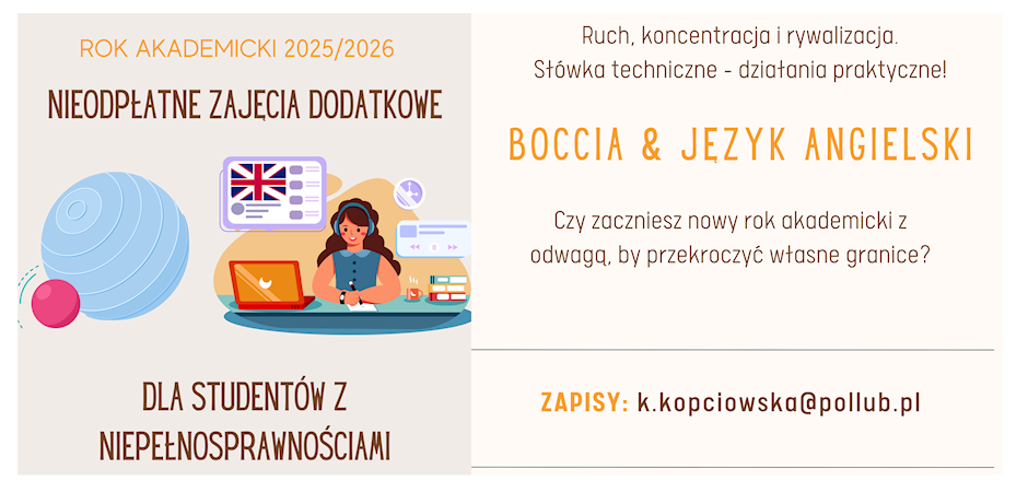 Od października 2025 r. na Politechnice Lubelskiej ruszają wyjątkowe zajęcia.