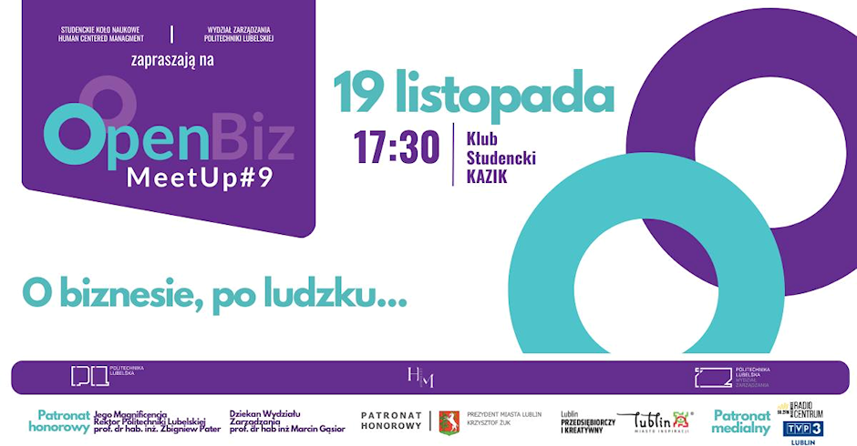 OpenBiz MeetUp #9 – zapraszamy! 19 listopada 2025 r, godz. 17:30