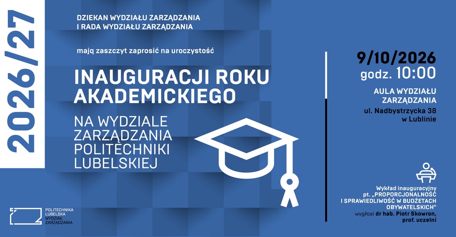 Inauguracja roku akademickiego 2026/2027 na Wydziale Zarządzania